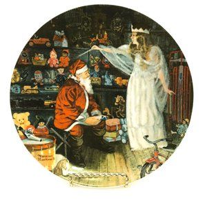 Norman Rockwell The Snow Queen First Edition Numbered Christmas Plate Santa